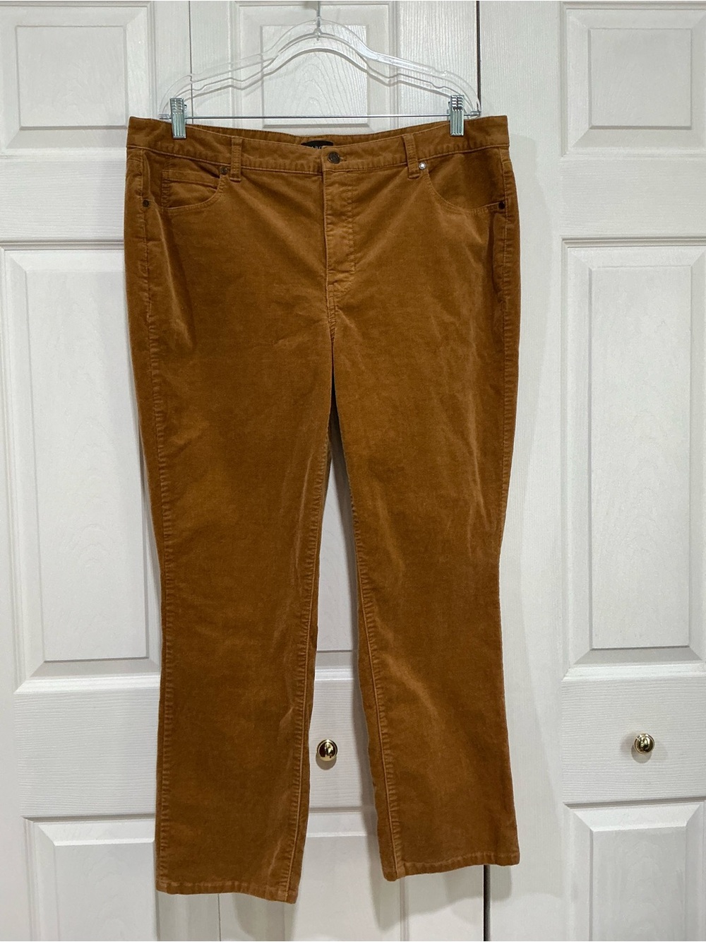 💙 Talbots Brown Corduroy Straight Leg Pants - 16W